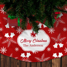 God jul Red Mönster jul Bell Julgransmatta Borstad Polyester