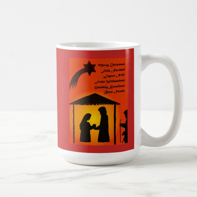 God jul Red Mugg - flerspråkig (Höger)