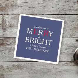 God jul Red Navy Blue Simple MInimalist Pappersservett
