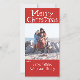 God jul Red Photo Card Julkort