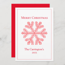 God jul Red Play Snowflake Rustic