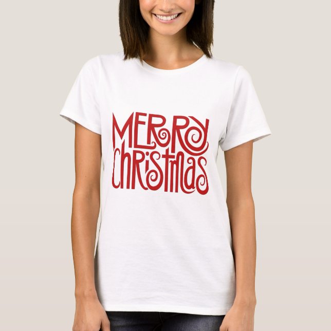 God jul red Raglan Sweatshirt Tee Shirt (Framsida)