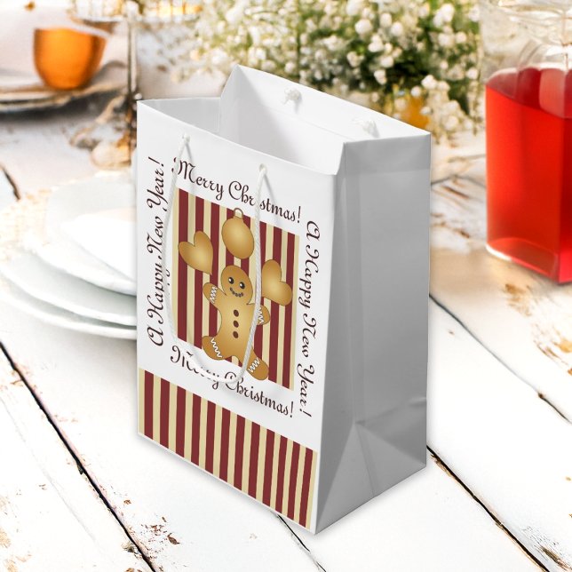 God jul Red Rand Cute Pepparkaksgubbe (Skapare uppladdad)