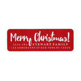 God jul Red Returadress Etikett