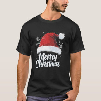 God jul Red Santa Hat Julafton Family Manar Wome T Shirt