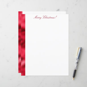 God jul Red Satin Chic Metallic Stationary