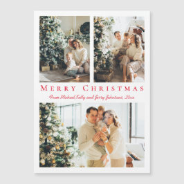 god jul Red script 3-fotosamlingsmagnet