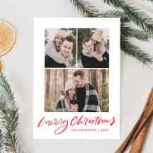 God jul Red Script 3 Photo Collage