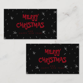 God jul Red Snö Mini-presentkort Visitkort