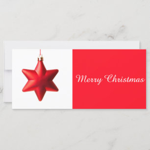 God jul Red star-dekoration med text