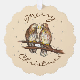 God jul Red Tails Hawk Love Bird Snö