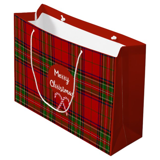 God jul Red Tartan PPolkagrisars (Framsidan Vinklad)