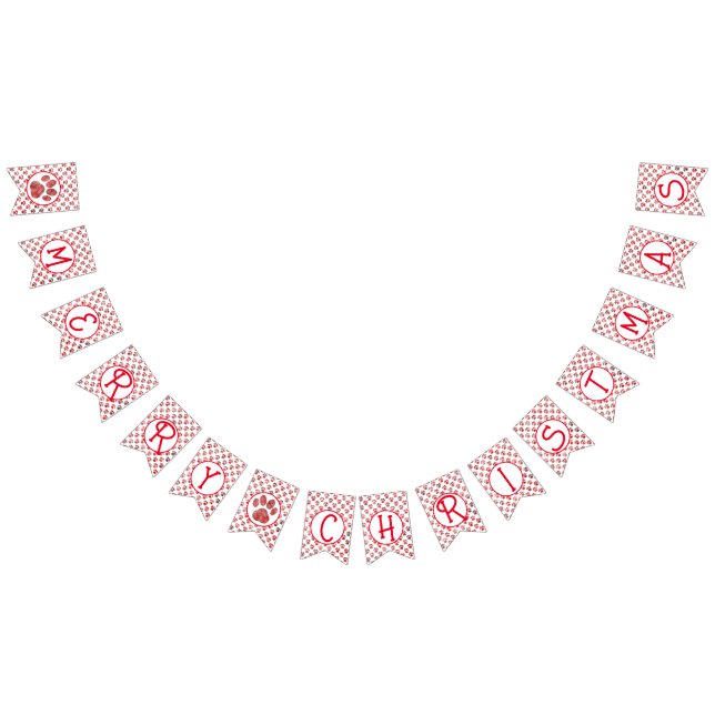 God jul Red Tass Silhouette w/ 2bilder Vimplar (Alla)