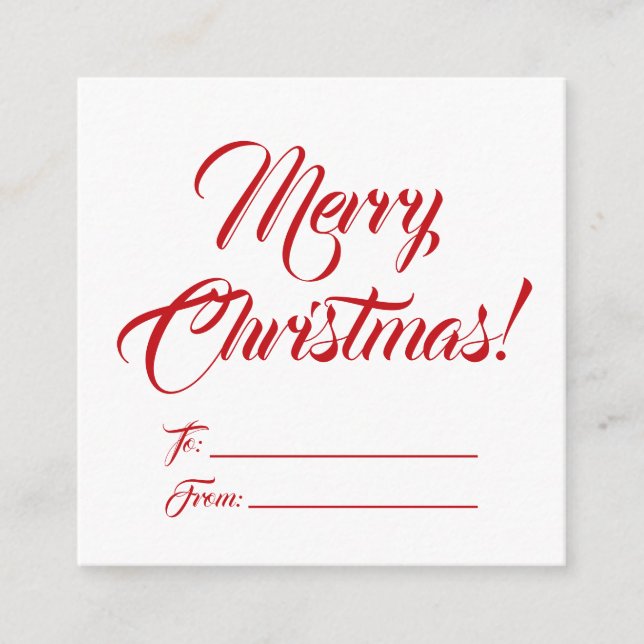 God jul red till från elegant-skript tomt tilläggskort (Framsida)