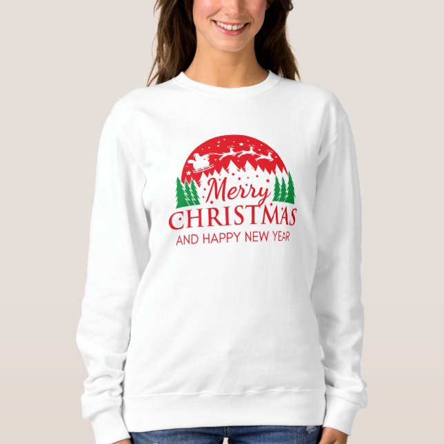 God jul Red Top Quality sweatshirt T Shirt (Framsida)