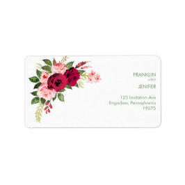 God jul | Red Typography Adressetikett