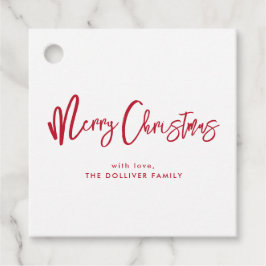 God jul | Red Typography Gåvor Etiketter