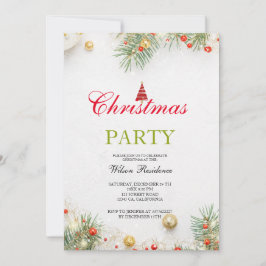 God jul | Red Typography Inbjudningar