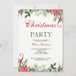 God jul | Red Typography Inbjudningar