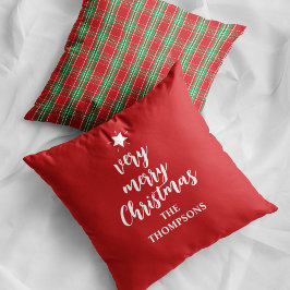 God jul Red Typography-Personlig Kudde