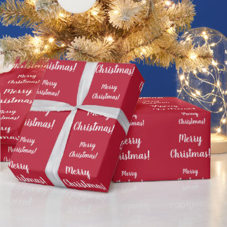 God jul Red Typography Script Presentpapper