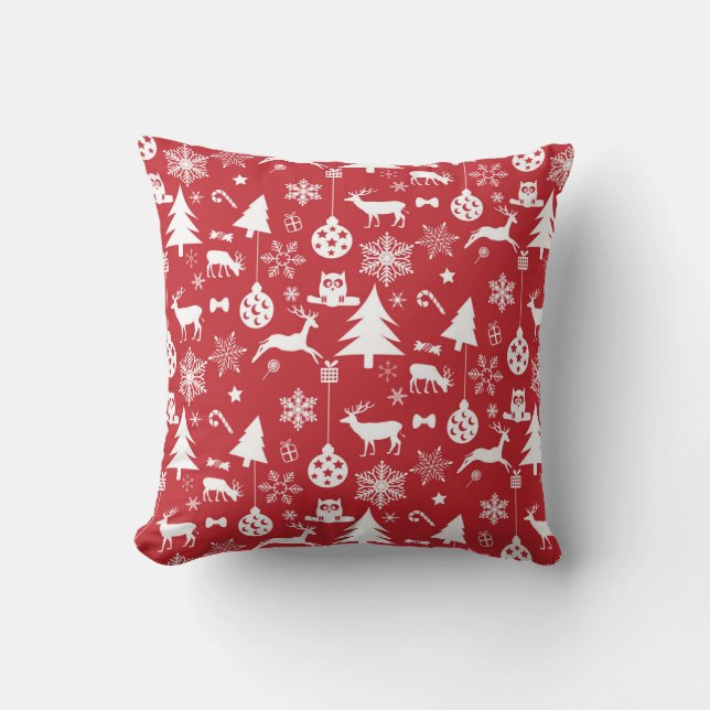 God jul: Red Vintage Collection Kudde (Framsida)