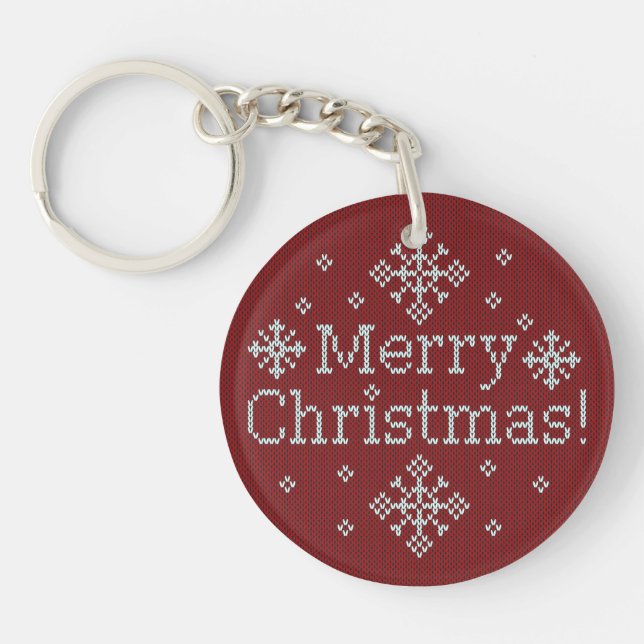 God jul Red & White Faux Sticka (Framsidan)