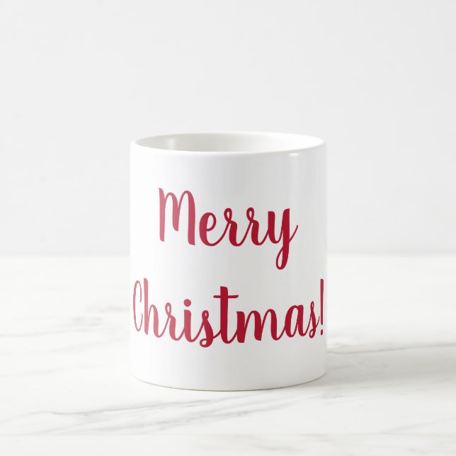 God jul Red & White Script Typography Kaffemugg (Center)