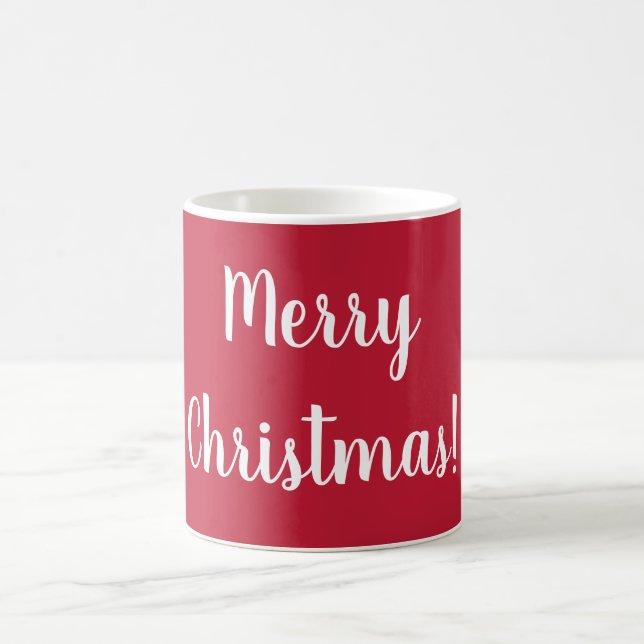 God jul Red & White Typography Festive Kaffemugg (Center)