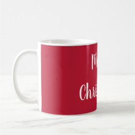God jul Red & White Typography Festive Kaffemugg