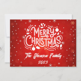 God jul Red Winter Snöflingor Inbjudningar