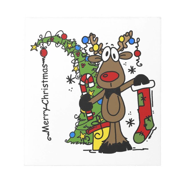 God jul Reindeer Anteckningsblock (Framsida)