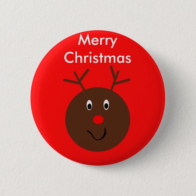 God jul Reindeer Button Party favors Knapp (Framsida)