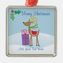 God jul Reindeer Ceramic Ornament