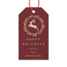 God jul Reindeer Champaigne Guld Burgundy