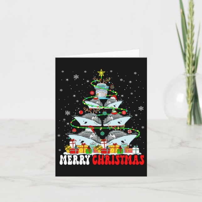 God jul Reindeer Elf Santa Cruise Fraktas Xm Kort (Framsida)