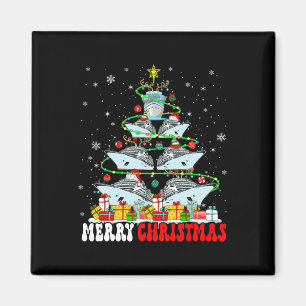 God jul Reindeer Elf Santa Cruise Fraktas Xm Magnet