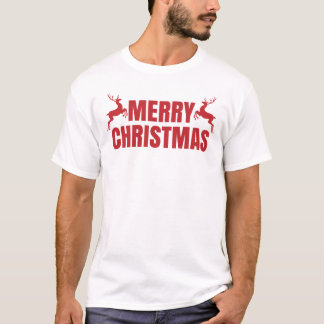 God jul Reindeer Funny Santa Family T Shirt