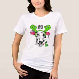 God jul Reindeer Hund   HELGDAGAR T Shirt