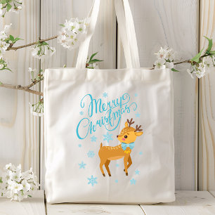 God jul Reindeer Hund HELGDAGAR Tygkasse