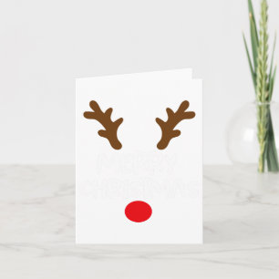 God jul Reindeer Julafton Familjen Matching Manar Kort