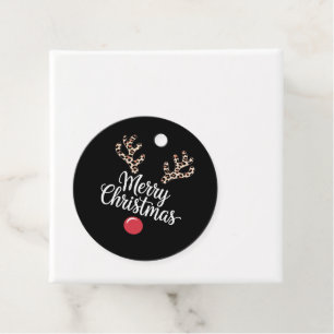 God jul Reindeer-julfamiljen Gift Gåvor Etiketter