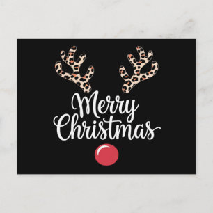 God jul Reindeer-julfamiljen Gift Vykort
