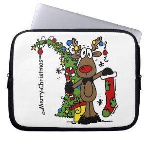 God jul Reindeer Laptop Sleeve