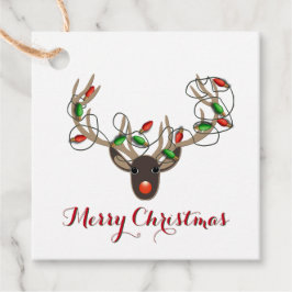 God jul Reindeer Ljus Gift Märkre Gåvor Etiketter