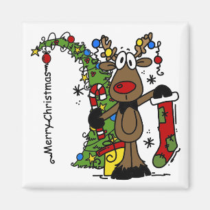 God jul Reindeer Magnet
