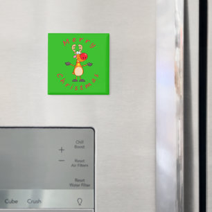 God jul Reindeer Magnet