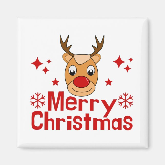 God jul Reindeer Magnet (Framsidan)
