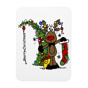 God jul Reindeer Magnet
