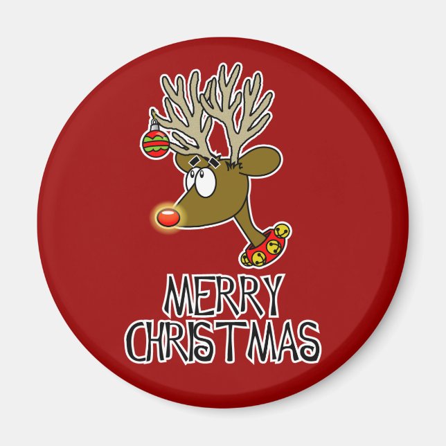 God jul Reindeer Magnet (Framsidan)